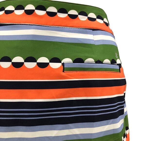 Izod Fun Striped/Circle Print Stretch Golf Tennis Skirt Skort Size 2 - Picture 5 of 10